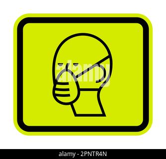 Protective mask icon on white background Stock Vector