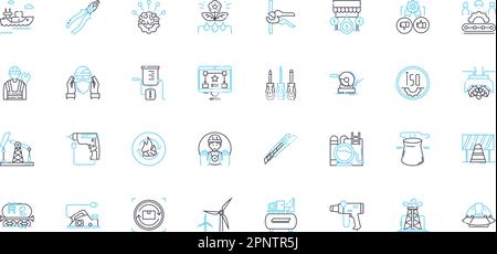 Natural language processing linear icons set. Analysis, Artificial intelligence, Automation, Chatbots, Classification, Comprehension Stock Vector