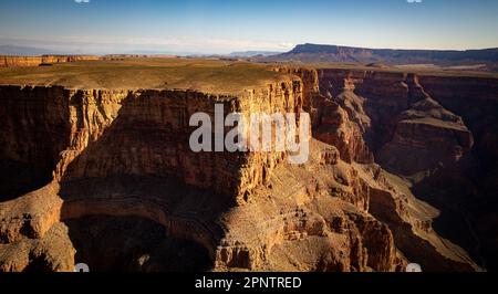 Aerial Shot of Flying over the Grand Canyon Stock Photo