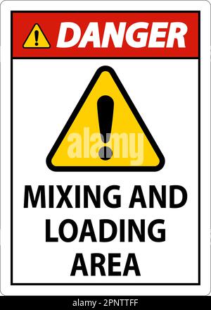 Danger Fire Will Cause Toxic Fumes Sign On White Background Stock Vector