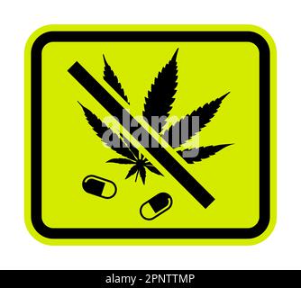 Drug prohibition sign Stock Vector