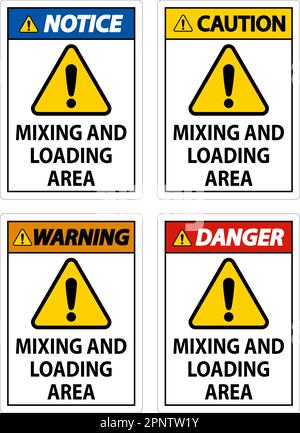 Danger Fire Will Cause Toxic Fumes Sign On White Background Stock Vector