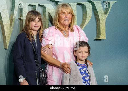 London, UK. 20th April 2023.  Linda Robson arriving at the  for the world premiere of Disney + original movie, “Peter Pan & Wendy” with her grandchildren.  Photo by Amanda Rose/Alamy Live News Stock Photo