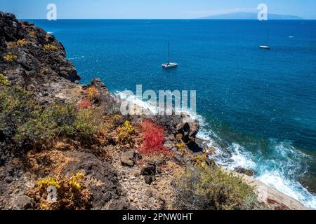 Playa de los Morteros, La Caleta, Tenerife, Canary Islands, Spain Stock Photo