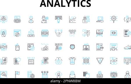 Cohort analysis vector line icon, linear concept, outline sign, symbol ...