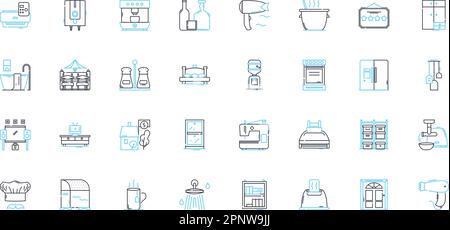Interior design marketplace linear icons set. Style, Trendy, Minimalist ...