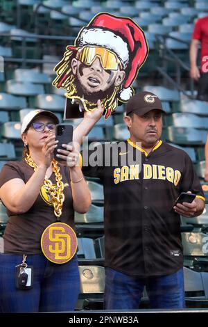 San Diego Padres right fielder Fernando Tatis Jr. (23) in the first inning  during a baseball game against the Arizona Diamondbacks, Thursday, April  20, 2023, in Phoenix. (AP Photo/Rick Scuteri Stock Photo - Alamy