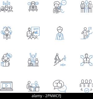 Labor force line icons collection. Employment, Workforce, Job, Laborers ...