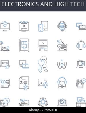 Understanding in communication linear icons set Stock Vector Image ...