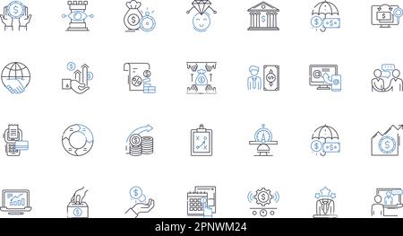 Auditing line icons collection. Compliance, Risk, Assurance, Internal ...