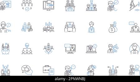 Livelihood line icons collection. Career, Occupation, Work, Employment ...