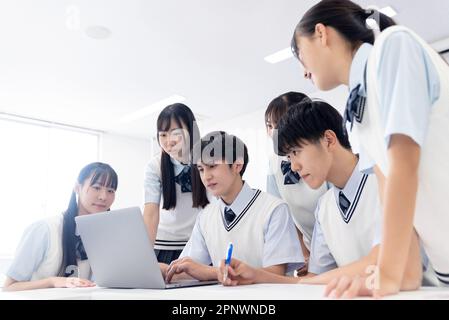 A scene from a meeting of the Student Council Stock Photo