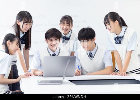 A scene from a meeting of the Student Council Stock Photo