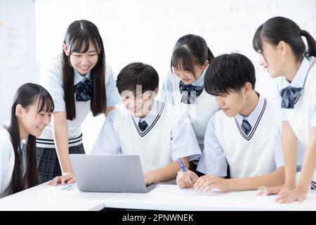 A scene from a meeting of the Student Council Stock Photo