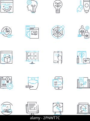 Inking line icon, concept sign, outline vector illustration, linear ...