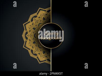 Luxury ornamental mandala design background in gold color vector. Vector islamic background Stock Vector
