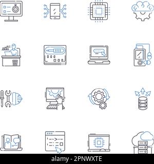 Portal line icons collection. Gateway, Entrance, Access, Doorway ...