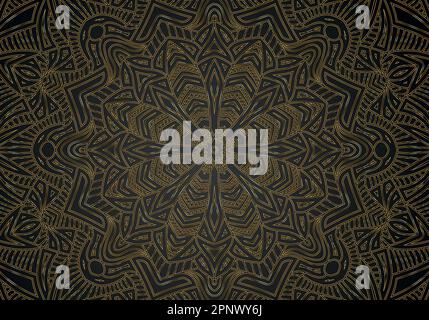 Luxury ornamental mandala design background in gold color vector. Vector islamic background Stock Vector