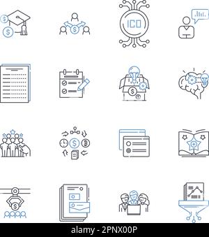 Producing assets line icons collection. Manufacturing, Creation ...