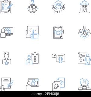 Trading line icons collection. Stocks, Forex, Commodity, Futures, Options, Bonds, Volatility vector and linear illustration. Arbitrage,Hedging Stock Vector