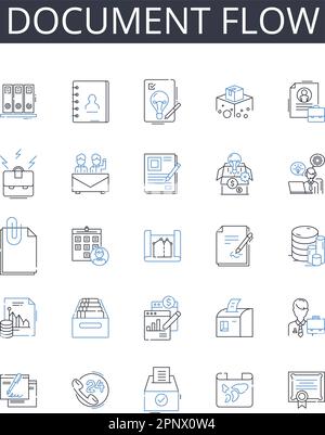 Nerking and connections line icons collection. Nerking, Connections ...