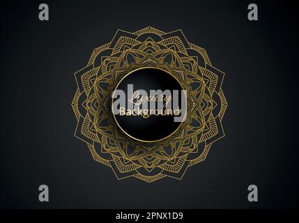 Luxury ornamental mandala design background in gold color vector. Vector islamic background Stock Vector