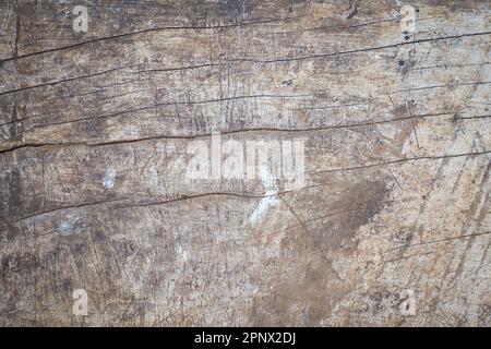 wooden board background, naturally weathered, distressed and scratched with old discolored white color painted surface for photography rustic backdrop Stock Photo