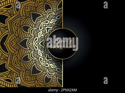 Luxury ornamental mandala design background in gold color vector. Vector islamic background Stock Vector
