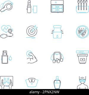 Grace linear icons set. Forgiveness, Mercy, Kindness, Salvation, Compassion, Redemption, Empathy line vector and concept signs. Blessing,Humility,Love Stock Vector