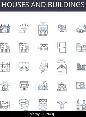 Curated visual reference: Condominiums Line Icons Collection Residences Apartments Units Photo Inspiration