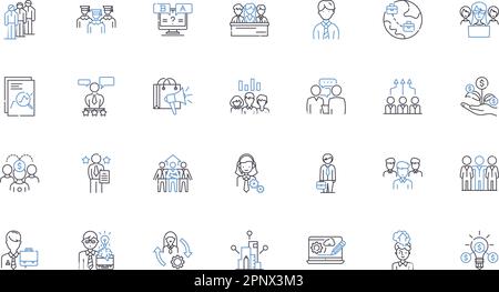 Computer science line icons collection. Algorithm, Code, Debugging, Encryption, Framework, Gigabyte, Hacking vector and linear illustration Stock Vector