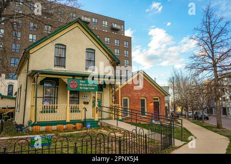 Denver, Colorado, United States - 4.7.2023: Five Points historic cultural district. Stiles African American Heritage Center building facade Stock Photo