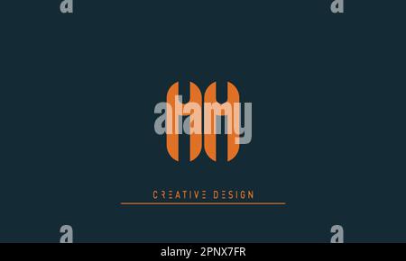 Alphabet letters Modern Creative logo MM Stock Vector