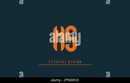 Alphabet letters Modern Creative logo MS , SM Stock Vector