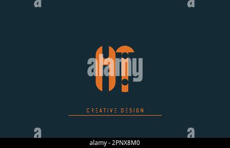 Alphabet letters Modern Creative logo MT , TM Stock Vector