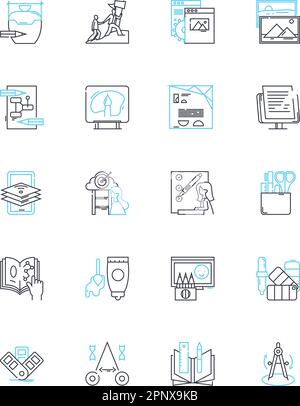 Conservatory linear icons set. Glasshouse, Greenhouse, Sunroom, Solarium, Garden room, Wintergarden, Botanical line vector and concept signs. Oasis Stock Vector
