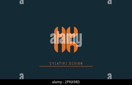 Alphabet letters Modern Creative logo ML , LM Stock Vector