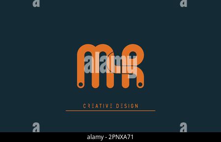 Alphabet letters Modern Creative logo MR , RM Stock Vector