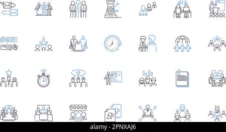 Brainstorming session line icons collection. Ideation, Innovation ...