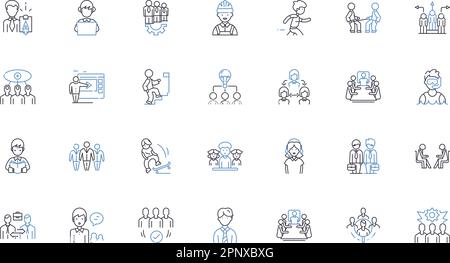 Free-spirited souls line icons collection. Wanderlust, Creative, Adventurous, Bohemian, Open-minded, Free-thinking, Eccentric vector and linear Stock Vector