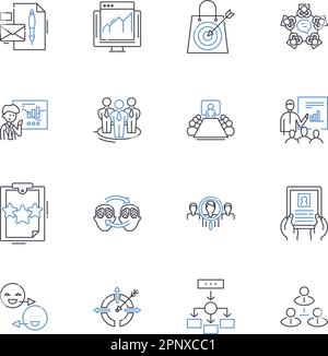 Consumer insight line icons collection. Perception, Behavior ...