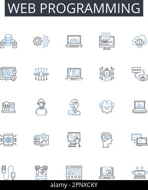 Front End Development Collection Icons Set Vector Stock Vector Image ...