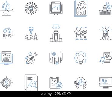 Framework and model line icons collection. Architecture, Blueprint, Construction, Design, Framework, Infrastructure, Model vector and linear Stock Vector