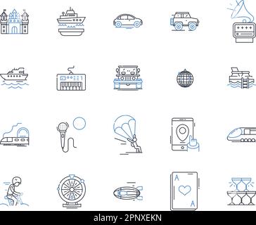 Staycation icons collection is a vector illustration with editable ...
