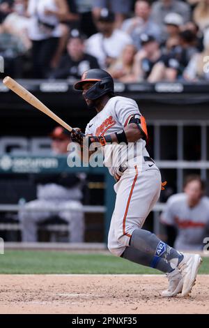 CHICAGO, IL - APRIL 15: Baltimore Orioles designated hitter Adley