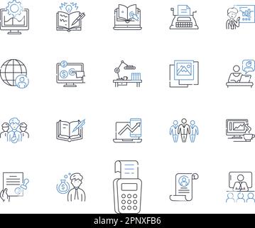 Isolated crew line icons collection. Seclusion, Solitude, Abandd, Remote, Desolate, Al, Isolation vector and linear illustration. Solitary,Detached Stock Vector