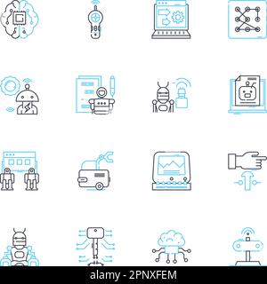 Climate Control linear icons set. Thermostat, Air-conditioning, Heating, Ventilation, Humidity, Insulation, Energy-efficient line vector and concept Stock Vector