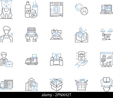 Urbanization line icons collection. Metropolis , Sprawl , Megacity ...