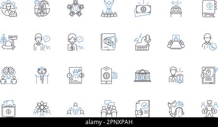 Brand Reputation line icons collection. Trust, Credibility, Integrity, Reliability, Authenticity, Loyalty, Perception vector and linear illustration Stock Vector