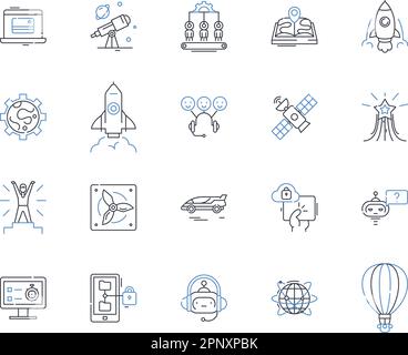 Genetics line icons collection. DNA, Chromosomes, Genes, Alleles, Mutation, Phenotype, Genotype vector and linear illustration. Trait,Heredity,Genetic Stock Vector